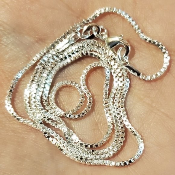 New Silver Box Chain Necklace - Picture 3 of 13